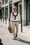 Men's Stone Non-Kneeling 360 Degree Stretching in All Directions S Slim Fit Diagonal Patterned Flexible Trousers