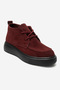 LILYA Burgundy Suede Genuine Leather Women's Chukka Boots - 6
