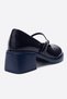 Luanda Navy Blue Strappy Women's Thick Heeled Mary Jane Shoes - 7