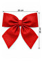 Large red eva bow ribbon 25x25 cm bright glitter christmas themed pine tree ornament tree decor - 10