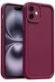 iPhone 11 Case with Camera Protection Soft Textured Colorful Silicone Cover Burgundy