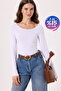 Women's Slim Fit Slim Fit Long Sleeve Viscose White Blouse