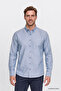 Men's Oxford Easy-Iron Cotton Anti-Sweat Shirt Gray Button-Down Collar Slim Fit Slim Fit - 6