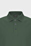 Men's Khaki 100% Cotton Non-Curling Pique Polo Collar Slim Fit Slim Fit T-Shirt - 11