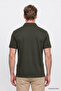 Men's Khaki 100% Cotton Non-Curling Pique Polo Collar Slim Fit Slim Fit T-Shirt - 6