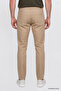 Men's Camel Non-Wrinkle Slim Fit Slim Cut 5-Pocket Cotton Canvas Flexible Casual Trousers - 8