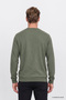 Men's Khaki 2 Thread Textured Warm Standard Fit Regular Fit Crew Neck Sweatshirt - 5