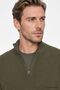 Men's Khaki Cotton Zippered Bato Collar Jacquard Standard Fit Regular Cut Knitwear Sweater - 3