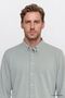 Men's Khaki Cotton Tailored Slim Fit Button-Down Collar Knitted Shirt - 5