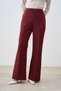 Women's Piped Scuba Pants Claret Red - 2