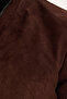 Men's relaxed fit stand collar zip-up lined faux suede knit jacket with side pockets - brown - 8