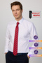 Slim Fit White Non-Iron 100% Cotton Eco-Friendly Ecoteks Certificated No Ironing Shirt