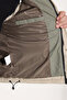 Men's Relax Fit Comfortable Cut Stand Collar Hidden Zipper Covered and Snap Fastener Double Pocket Inflatable Beige Vest - 7