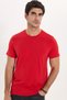 Men's Slim Fit Cotton Soft Texture Lycra Flexible Fabric Basic Red Crew Neck T-Shirt
