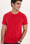 Men's Slim Fit Cotton Soft Texture Lycra Flexible Fabric Basic Red Crew Neck T-Shirt - 5