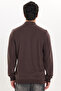 Men's Regular Fit Classic Cut Thessaloniki Fabric Brown Polo Collar Sweatshirt - 7