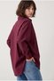 Oversize Basic Şık Gömlek Bordo - 3