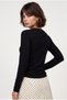 Uzun Kollu Bisiklet Yaka Slim Fit Bluz Siyah - 3