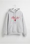 3 İplik Şardonlu Yarım Fermuarlı Yazı Baskılı Sweatshirt Gri - 4