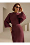 Women's Knitwear Long Dress Bat Sleeve - 3