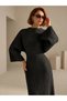 Women's Knitwear Long Dress Bat Sleeve. - 2