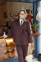 Women's Side Tie Suit Brown - 5