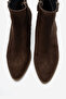 Jayer Brown Suede Genuine Leather Zippered Women's Heeled Boots - 4