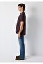 Pocket Detailed Brown Basic T-Shirt Loose Fit / Comfortable Cut 066248-88083 - 4