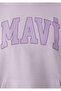 Logo Printed Hooded Purple Sweatshirt 1600361-70635 - 7