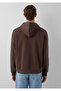 Logo Printed Hooded Brown Sweatshirt 0S10646-71603 - 5