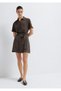Liyosel (Tencel) ™ ) Brown Short Dress 1310860-71603 - 2