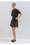 Liyosel (Tencel) ™ ) Brown Short Dress 1310860-71603 - 3