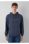Logo Printed Hooded Navy Blue Sweatshirt 0S10196-70759 - 3