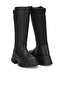 Ds Hera Black Stretch Women's Heeled Zippered Stretch Boots Casual Shoes Winter Boots - 2