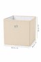 3-Piece In-Cabinet Organizer - Toy and Clothing Storage Shelf Organizer Basket 30X30X30 cm Beige - 7