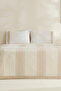 White Coll Rise 100% Cotton Linen Double Pique Set Beige