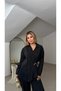 Women's Blouse and Pants Set with Gold Accessories - 2