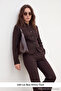 Petite Koyu Kahverengi Fitted/Vücuda Oturan Blazer Ceket TWOAW27BC00047
