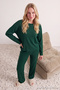 Zümrüt Yeşili Fitilli Örme Pijama Takımı THMAW21PT0684 - 3