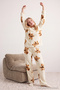 Ekru Çok Renkli Ayıcıklı Wellsoft Kışlık Örme Pijama Takımı THMAW24PT00191 - 3