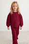 Burgundy Floral Knitted Bottom - Top Set Tkdaw26Au00011