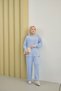 Women's Trouser Suit Light Blue - 4