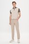 Men's Stone Non-Kneeling 360 Degree Stretching in All Directions S Slim Fit Diagonal Patterned Flexible Trousers - 9