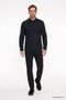 Men's Black Non-Kneeling 360 Degree Stretching in All Directions S Slim Fit Diagonal Patterned Flexible Trousers - 3