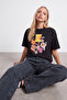 Wide Leg Denim Jean Trousers - 3