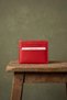 Berlin - Red Vegan Leather Ultra Thin Card Holder, Minimalist Credit Card Case - 3