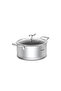 Plasma Steel 316+ 3Ply Fireproof Non-Stick Steel Pot 24 cm