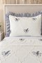 Ruffle Artemis Embroidered Chenille 2-Piece Single Bedspread Gray - 3