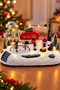 Roller Skates Kids Musical Lighted Movable 27X16 cm Winter City Themed Christmas New Year Decor Ornament - 3