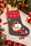 Snowman Christmas Plush Socks Embossed 40X26 cm Red Plaid New Year Pine Tree Hanging Ornament - 2